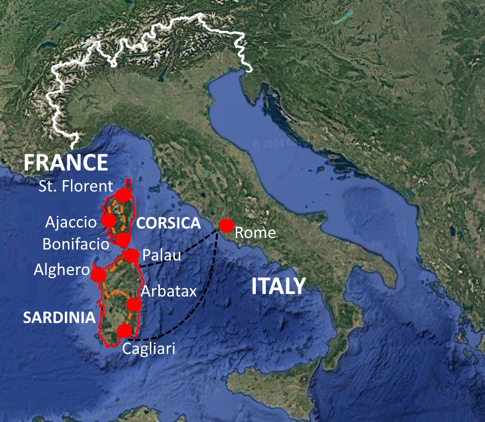 Motorcycle Sardinia & Corsica scenic view - Motorcycle Tours tour destination