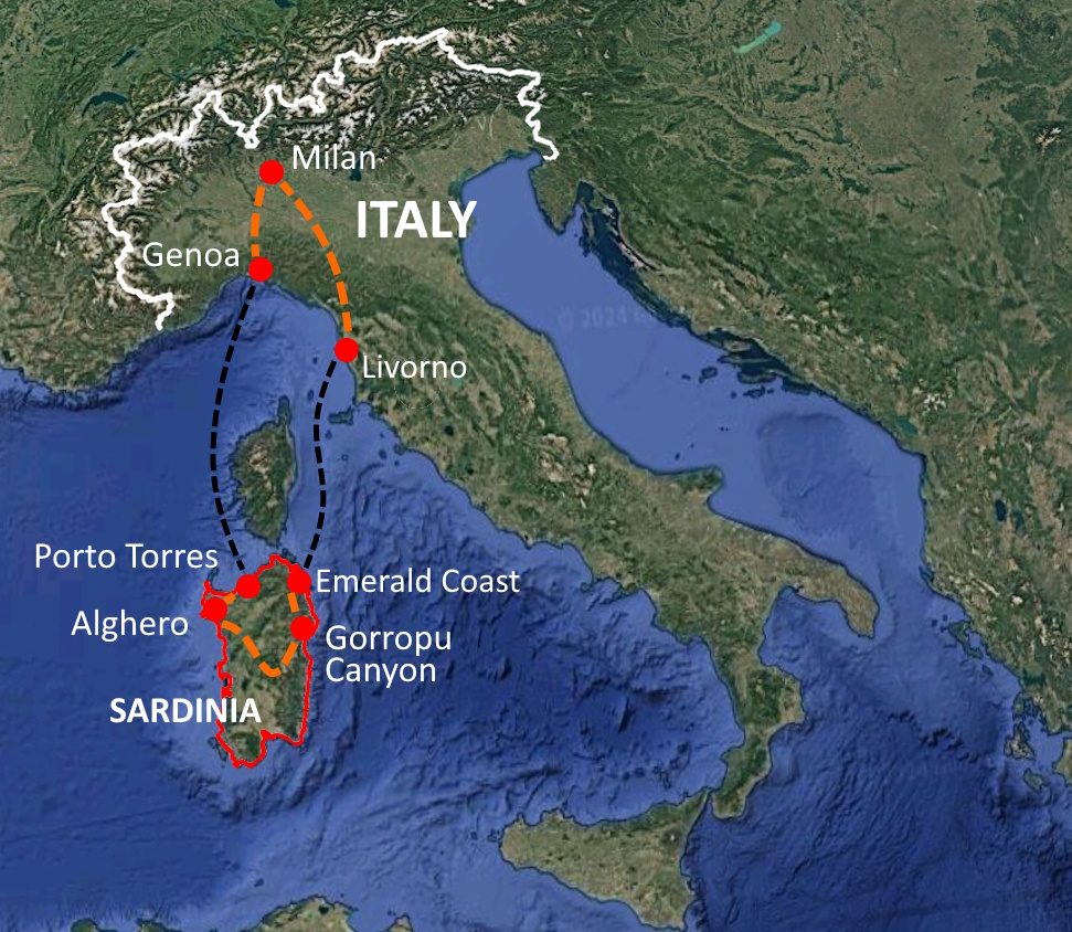 2027 Miata Sardinia scenic view - Miata Driving Tours tour destination